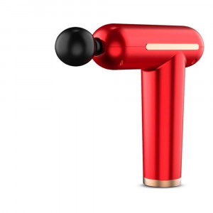 Перкуссионный массажер TY-606 4 насадки, красный